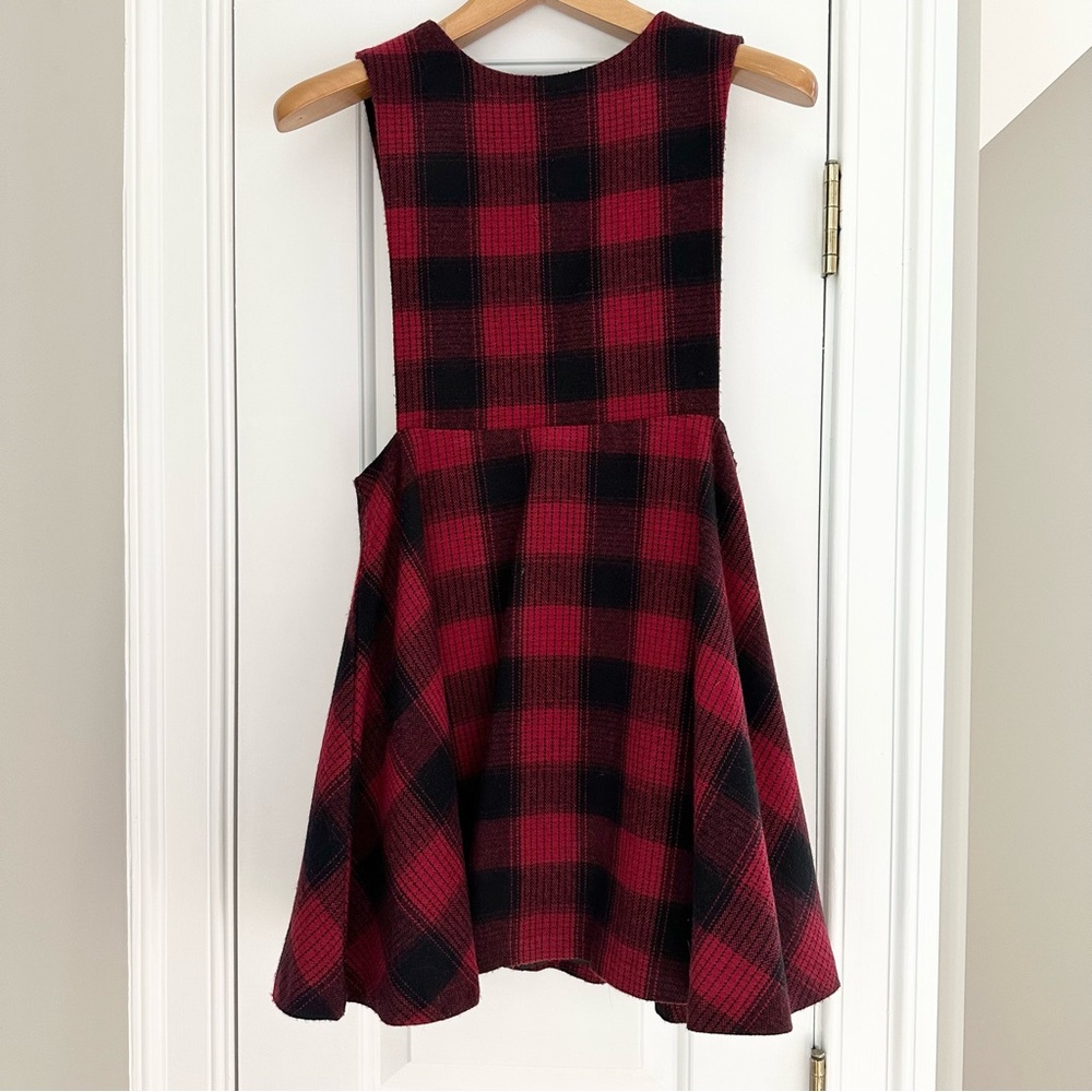 Buffalo Plaid Fit Flare Sleeveless Skater Dress